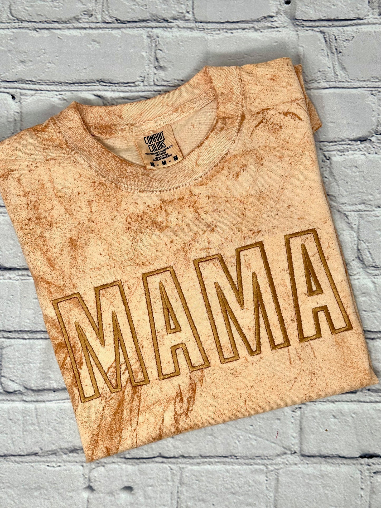 Embroidered Mama Comfort Color Tshirt (Umber)