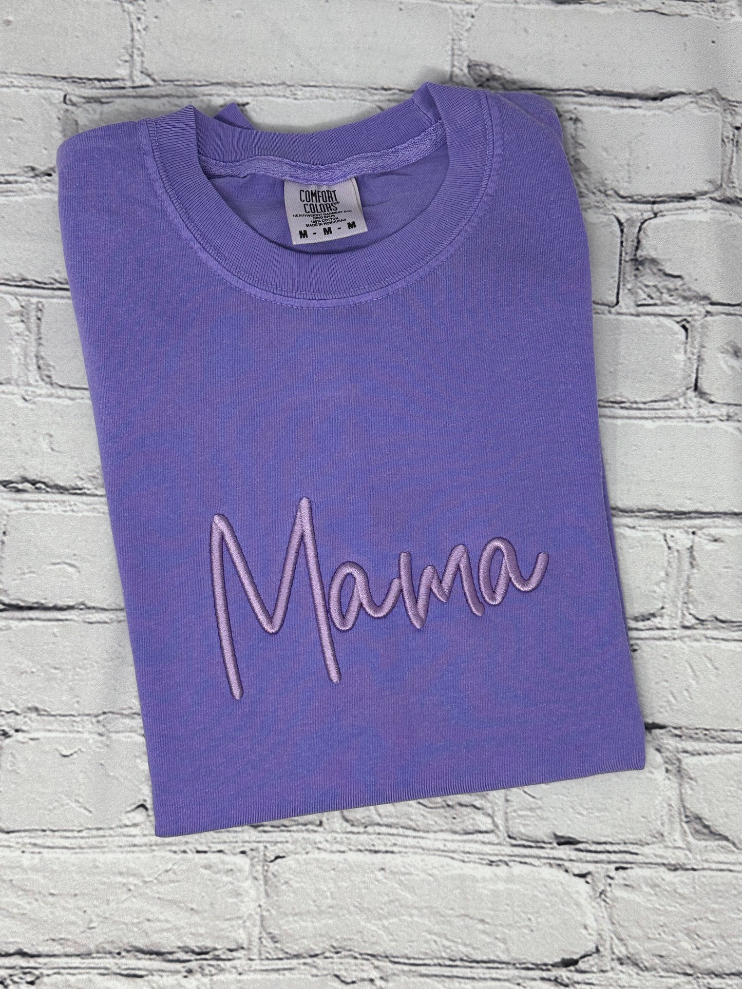 Embroidered Mama 3D Puff Tshirt