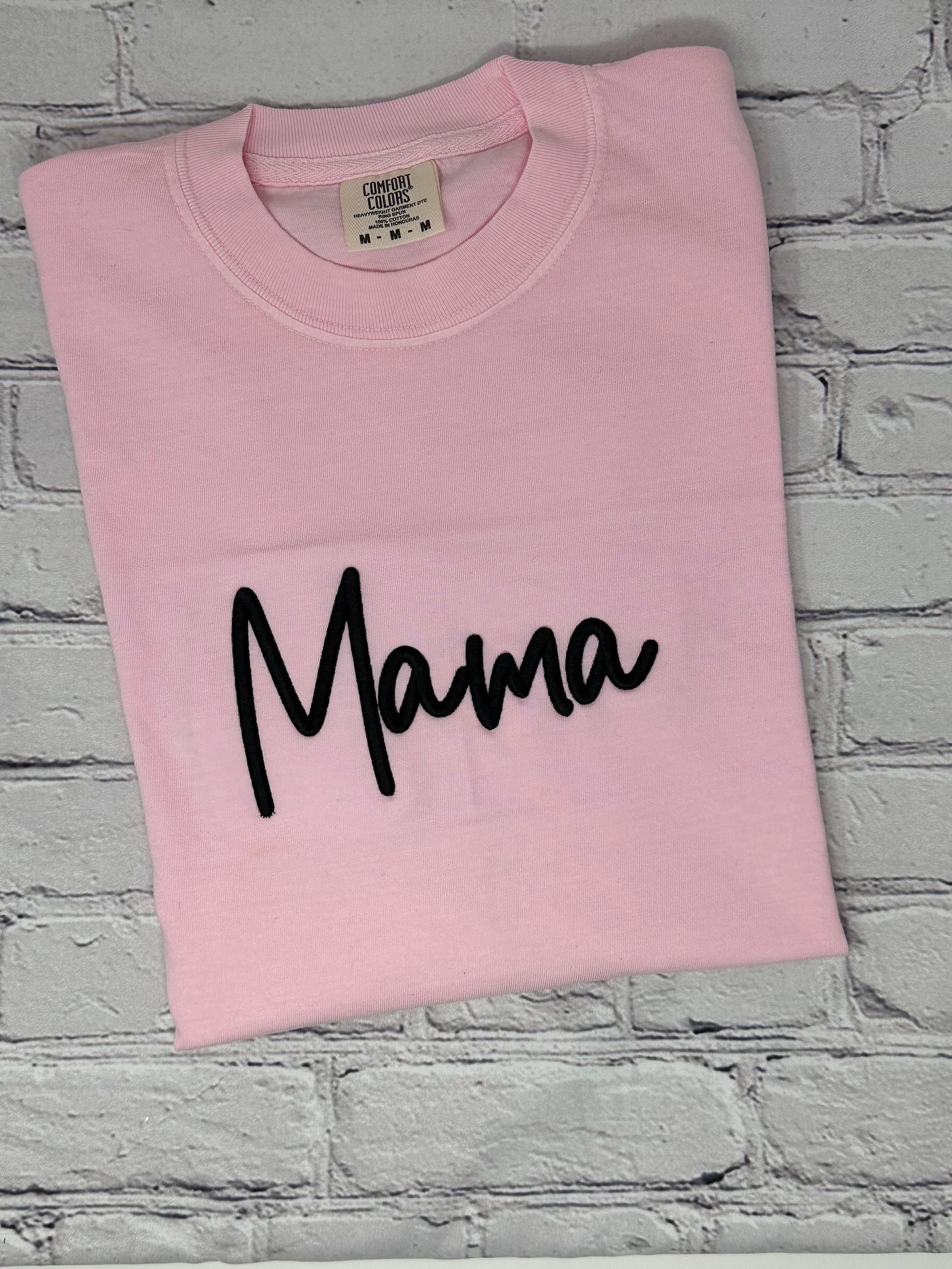Embroidered Mama 3D Puff Tshirt