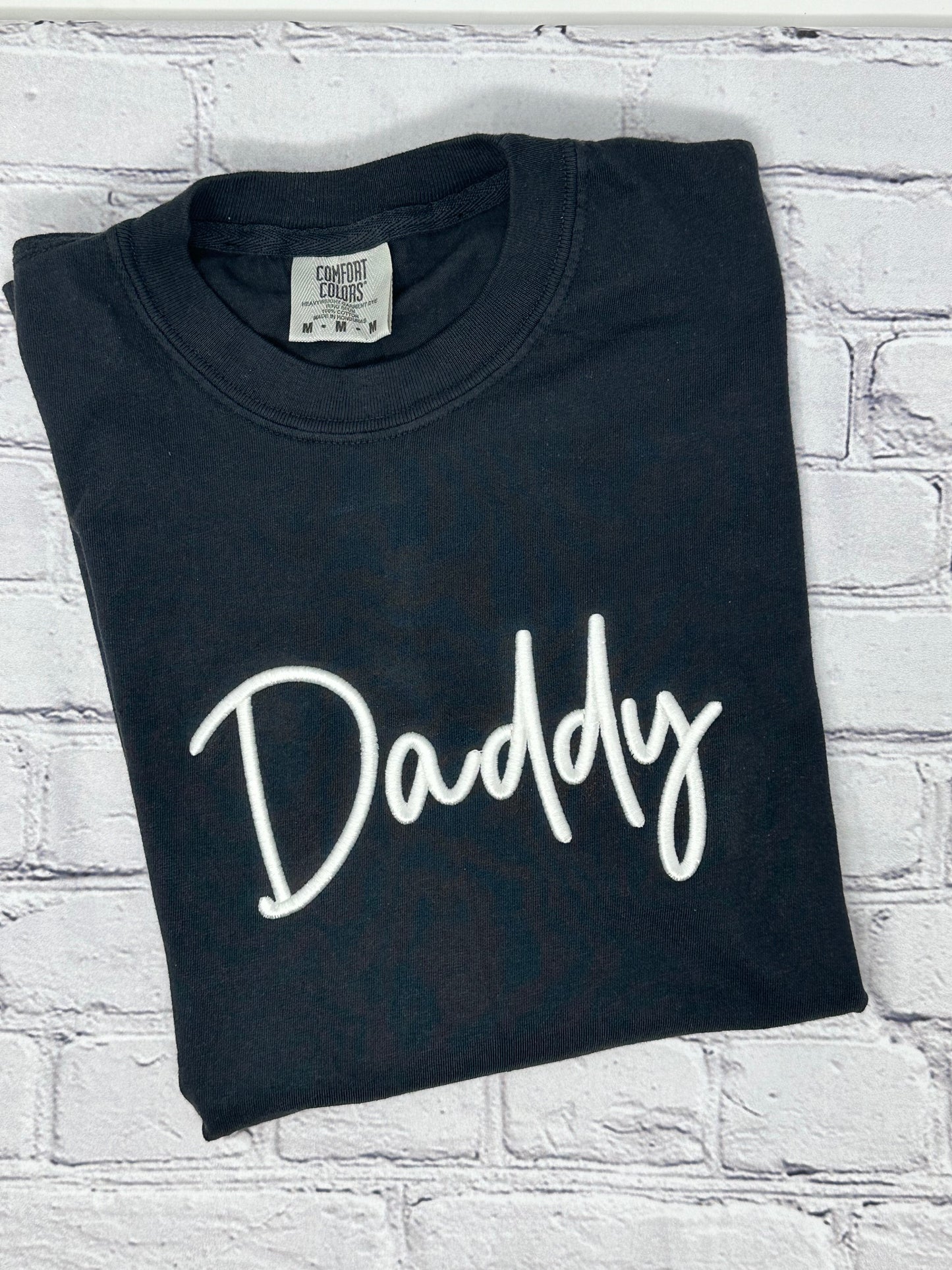 Daddy Embroidered 3D Puff Tshirt