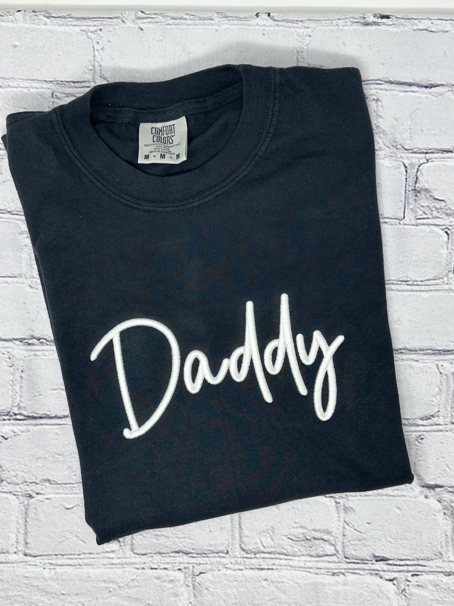 Daddy Embroidered 3D Puff Tshirt