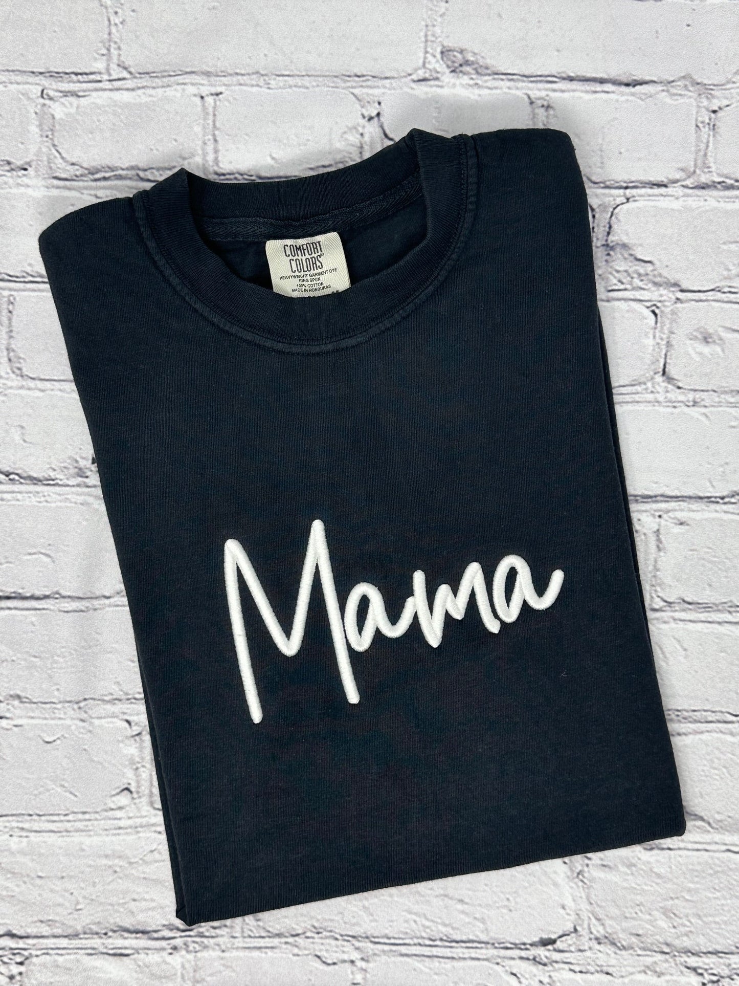 Embroidered Mama 3D Puff Tshirt